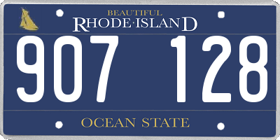 RI license plate 907128
