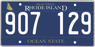 RI license plate 907129