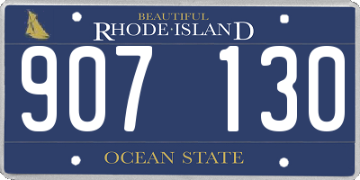 RI license plate 907130