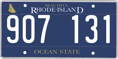 RI license plate 907131