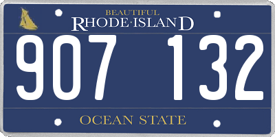 RI license plate 907132