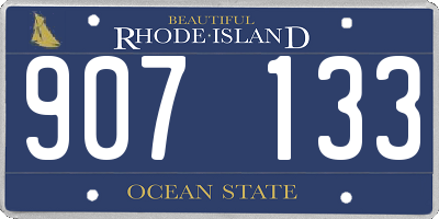 RI license plate 907133