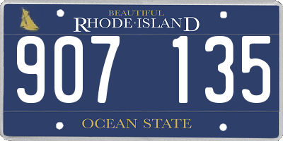 RI license plate 907135
