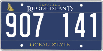 RI license plate 907141