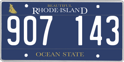 RI license plate 907143