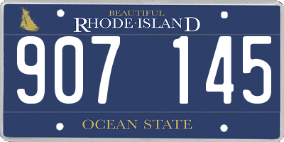 RI license plate 907145