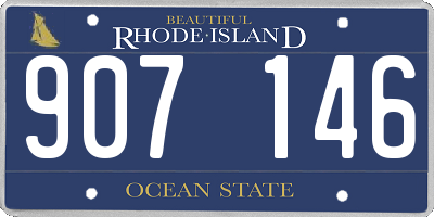 RI license plate 907146