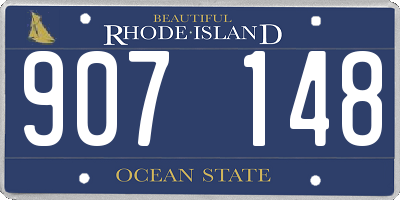 RI license plate 907148