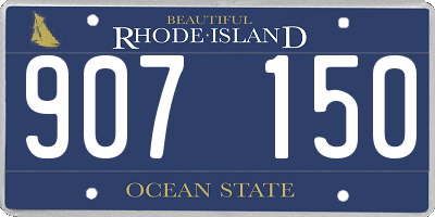RI license plate 907150