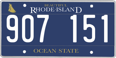 RI license plate 907151