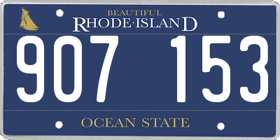 RI license plate 907153