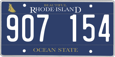RI license plate 907154