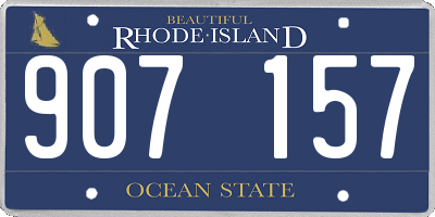 RI license plate 907157
