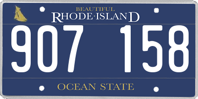 RI license plate 907158