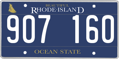 RI license plate 907160