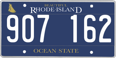 RI license plate 907162
