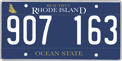 RI license plate 907163