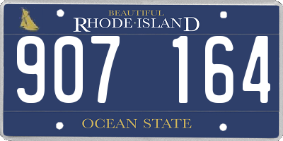 RI license plate 907164