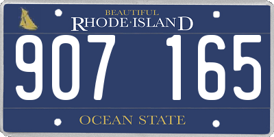 RI license plate 907165