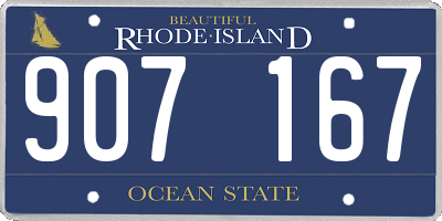 RI license plate 907167