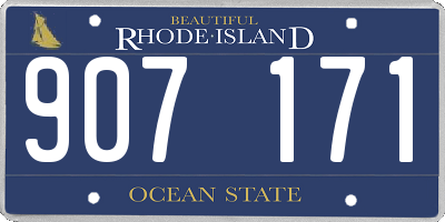 RI license plate 907171