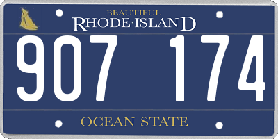RI license plate 907174