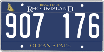RI license plate 907176
