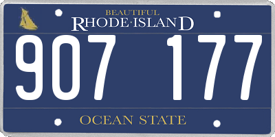RI license plate 907177