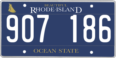 RI license plate 907186