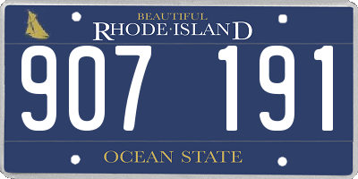 RI license plate 907191