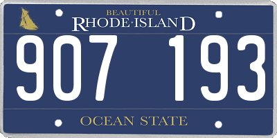 RI license plate 907193