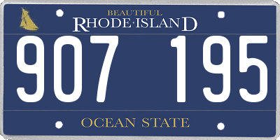 RI license plate 907195