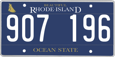 RI license plate 907196