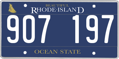 RI license plate 907197