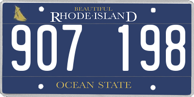RI license plate 907198