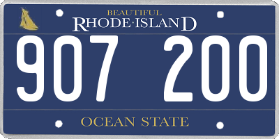 RI license plate 907200