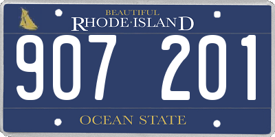 RI license plate 907201