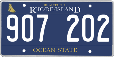 RI license plate 907202