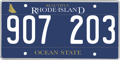 RI license plate 907203