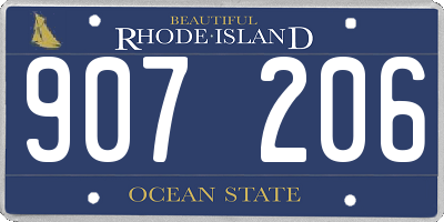RI license plate 907206