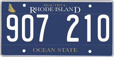 RI license plate 907210