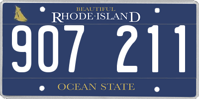 RI license plate 907211