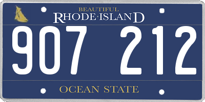 RI license plate 907212