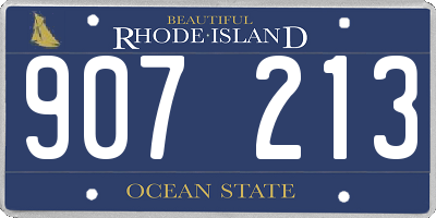 RI license plate 907213