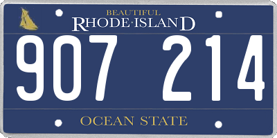 RI license plate 907214