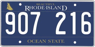 RI license plate 907216
