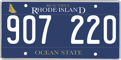 RI license plate 907220
