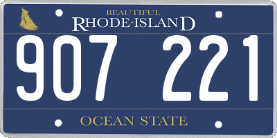 RI license plate 907221