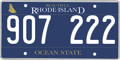 RI license plate 907222