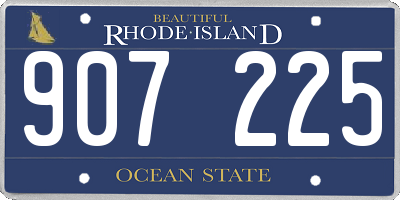 RI license plate 907225